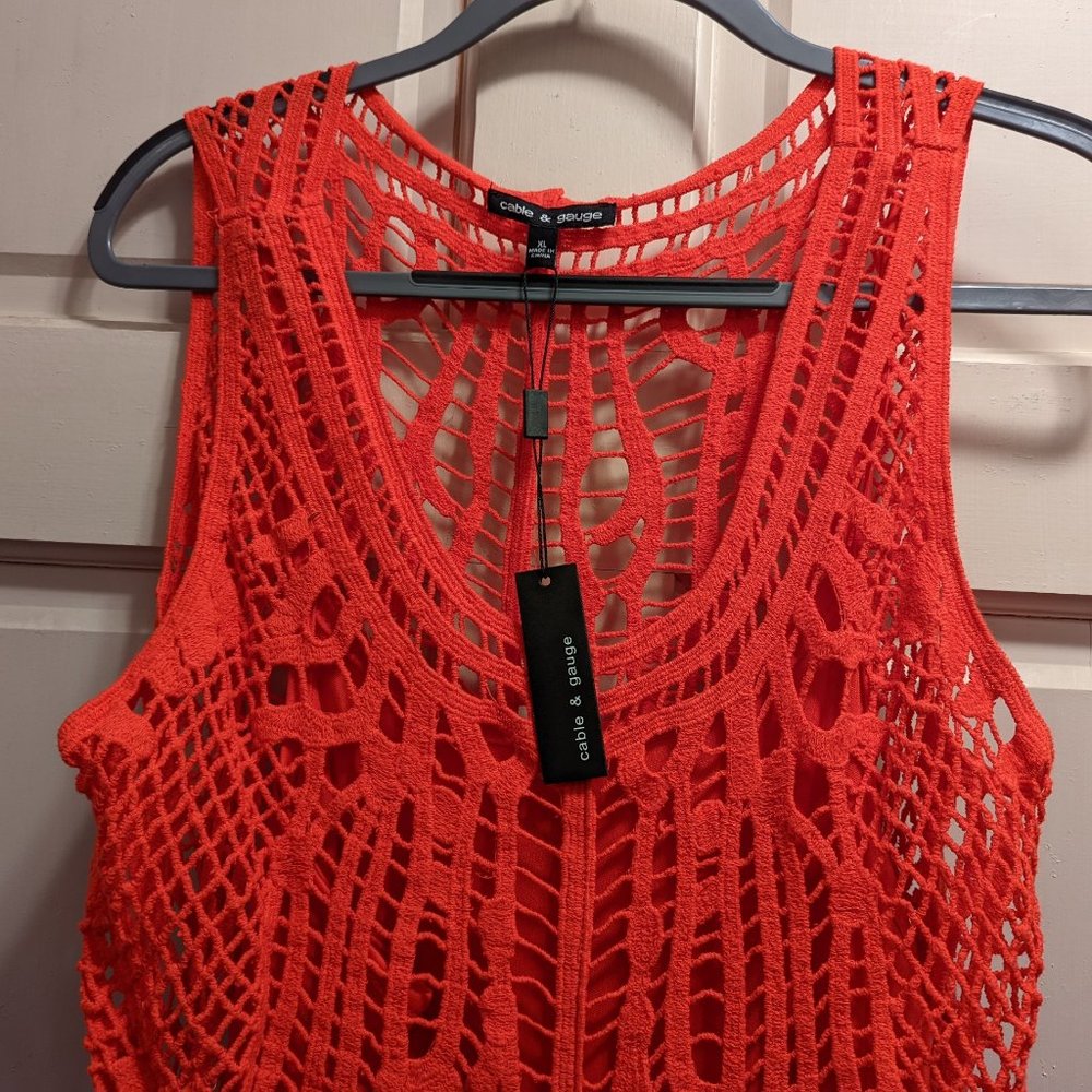 Dress NWT (Red Crochet lined)